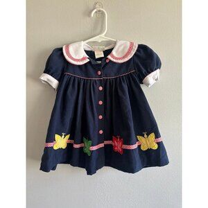 Vintage b.t. Kids butterfly dress 12M